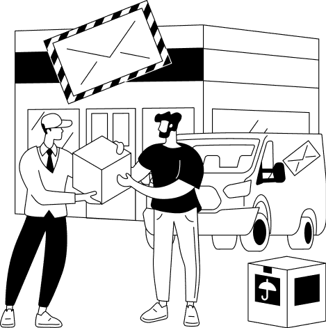 Ilustração de entrega de produtos